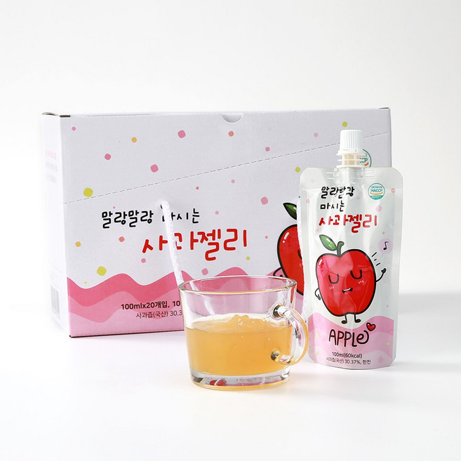 어린이 젤리음료 사과젤리 1box 20개입, 1개, 80ml