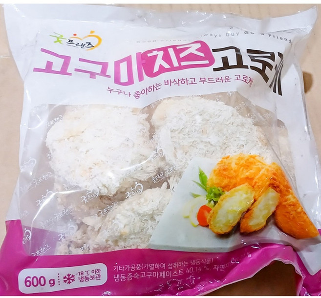 냉동 고구마 치즈 고로케 600g 크로켓 튀김 고로켓, 1개
