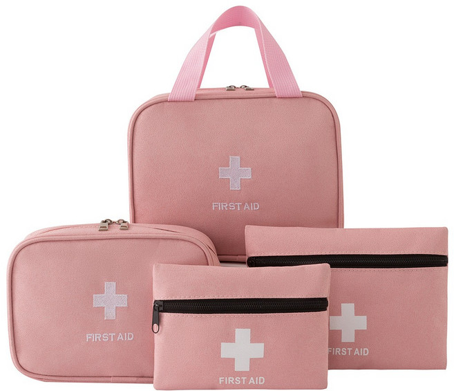 COXCO 가정/여행용 휴대용 의약품 가방 4종 세트