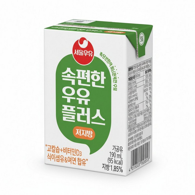 서울우유 속편한우유 저지방우유 190mlx24개, 24개, 190ml