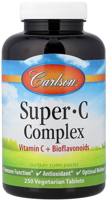 칼슨랩스 슈퍼 C 복합체 베지 정제 250정, 250개, 1개 - 쿠팡
