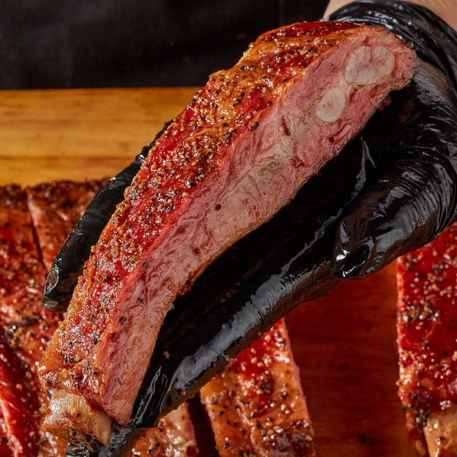 [스모커리] 텍사스바베큐 폭립 스페어립, 2개, 520g