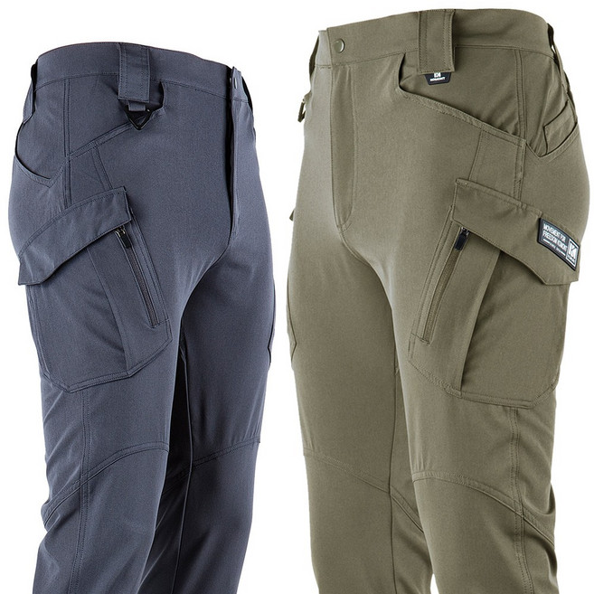 피크나인 CC09105 봄 여름 남성 등산바지 트레킹 남자 스판 카고 전술 작업복 건빵 팬츠