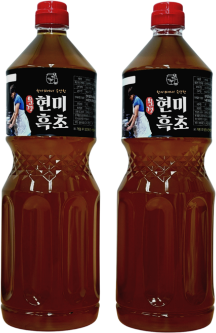 현미흑초 2년숙성 천연 발효 현미 효소 식초 1.8L, 2개