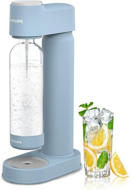 PHILIPS 필립스 탄산수 제조기 소다 스트림 스파클링 워터 메이커 탄산음료 머신 1L 탄산병 60L 실린더 미포함 Q647414, Plastic-Blue