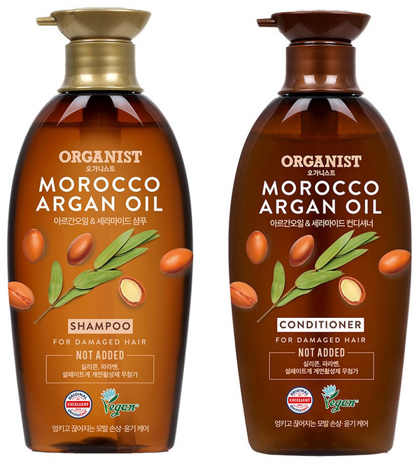 오가니스트 아르간오일 500mlX2개(샴푸1+컨디셔너1) 일반샴푸, 500ml, 1개