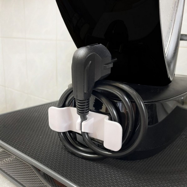 아이베란다 무타공후크 고정 훅 걸이 고리 벽걸이 스토퍼 소품걸이, 1개, 06.접착식 케이블 정리 후크 CC, 블랙