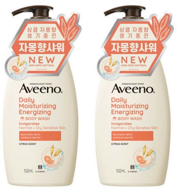 아비노 데일리 에너자이징 바디 워시, 2개, 532ml