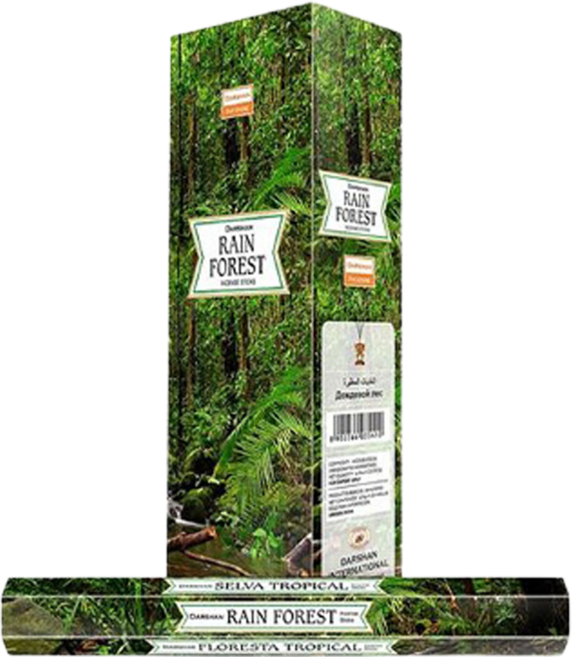 다르샨 대용량 인센스 스틱 6팩 세트 120개입 인텐스 인센트, 1.레인포레스트