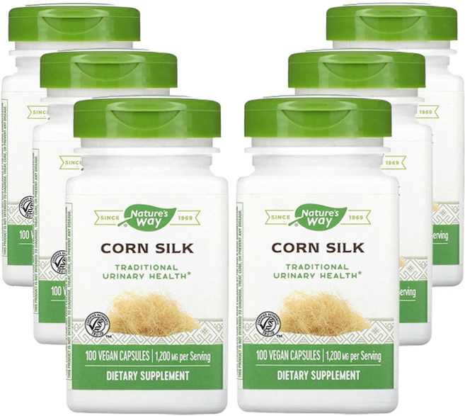 네쳐스웨이 옥수수 실크 400 mg 베지 캡슐 100정, 6팩 - 쿠팡