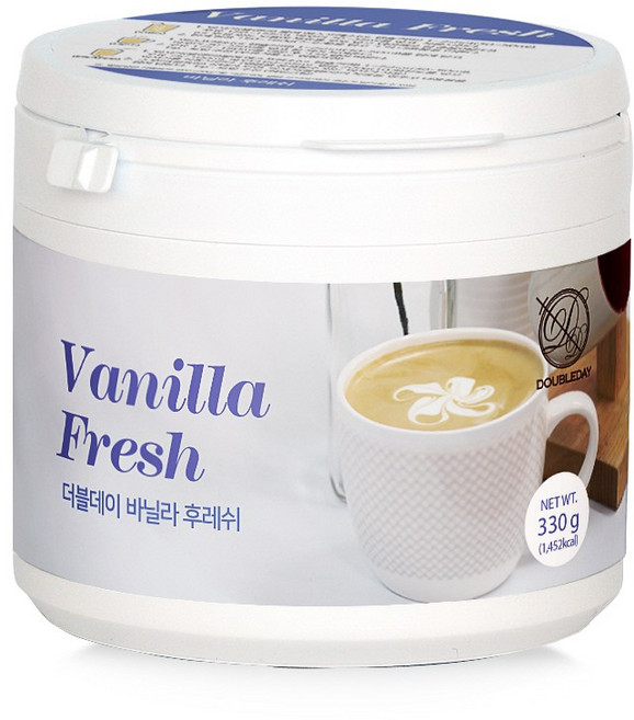 [더블데이] 바닐라 후레쉬 파우더 홈카페 330G / 바닐라 라떼 프라페 스무디 음료 베이스 믹스, 330g(홈카페), 1개, 1개입
