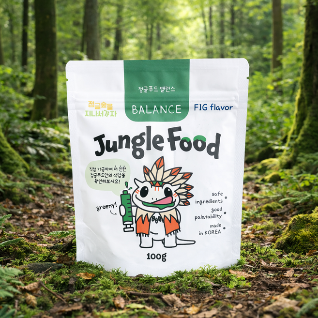 정글푸드 크레스티드 게코 초록 슈퍼푸드, 1개, 100g