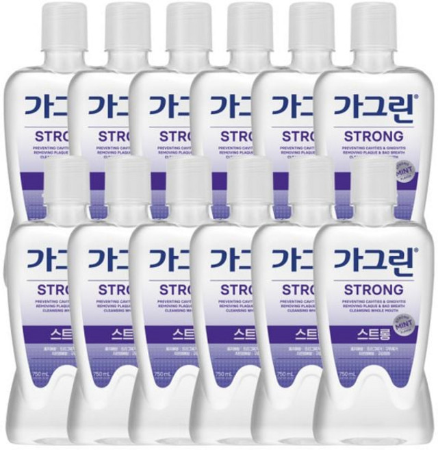 가그린 스트롱 구강청결제 750ml x 12개(한박스) rka*38076CT, 12개
