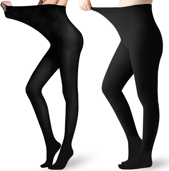 아띠Ahtty 신축성 좋은 국산 2XL 빅사이즈 롱다리 입체 편직 고탄력 80D 팬티 스타킹 2P 세트