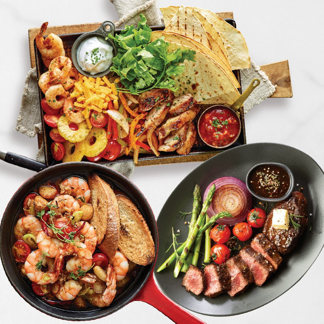 애슐리 감바스 피칸테+올라 파히타+블랙킹 스테이크 (총 6인분) 홈파티 밀키트 (364271), 1개