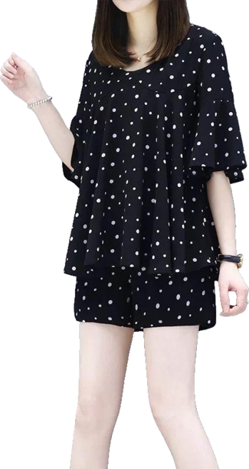 반팔 반바지 트레이닝 세트 캐주얼 패션 빅사이즈 날씬해 보이는 투피스 M 뉴타임즈 M200X287