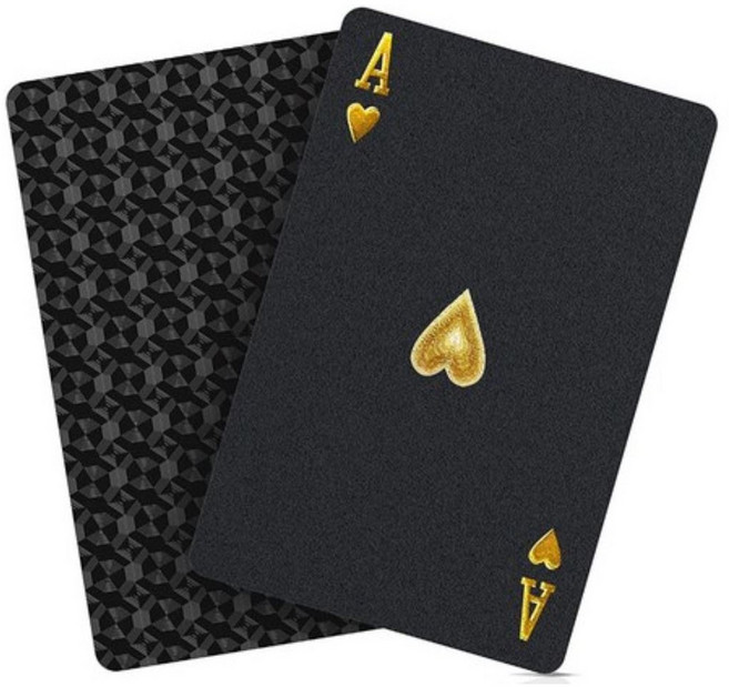 [viva_road] 블랙 다이아몬드 포커 카드 + 케이스[블랙], 블랙포커카드+케이스, 1개