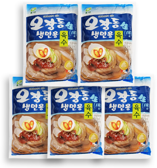 홍홍 중국식품 오장동 냉면용 생 육수 330ml 5팩구성 냉면 육수 중국냉면 냉면육수팩 물냉면 연길냉면, 5개