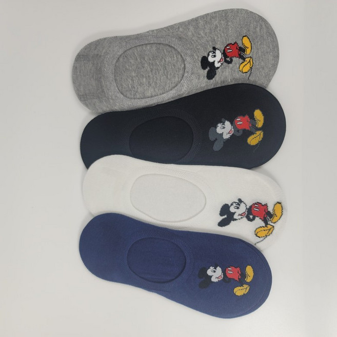 오버 미키 디즈니 안벗겨지는여자 덧신 페이크삭스 캐릭터 귀여운 여성 여름 실리콘처리