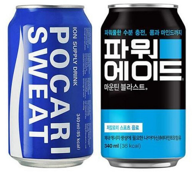 반반상품 포카리스웨트12캔 + 파워에이드12캔 340ml 24캔, 24개