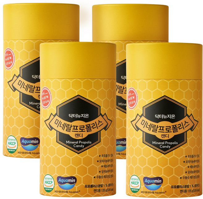 닥터뉴지온 미네랄 프로폴리스캔디 무설탕, 4개, 135g