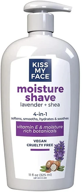Kiss My Face 모이스처 쉐이브 라벤더 & 시어 펌프 (325ml) 325ml(11 액량 온스) (2팩) - 쿠팡