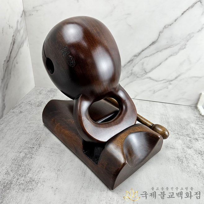 옻칠목탁좌대 - 대한명인김덕주 목탁받침대 목탁보관대 목탁좌탁 사이즈 4가지, 소, 1개