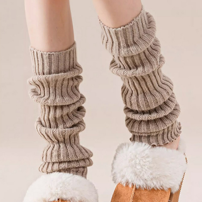 라뷰드 프릴 골지 레그 워머 포근한 여성 레이어드 루즈삭스 사계절 겨울 시스루 발토시 쫀쫀한 장목 니하이삭스 팔토시 겸용 양말