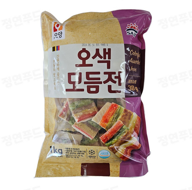 사조오양 오색모듬전 1kg, 1개