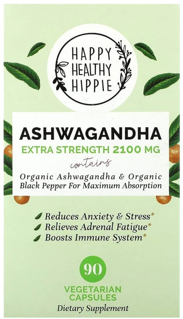 아슈와간다 엑스트라 스트렝스 2100mg 90베지캡슐 해피헬스히피, 1개, 90정 - 쿠팡