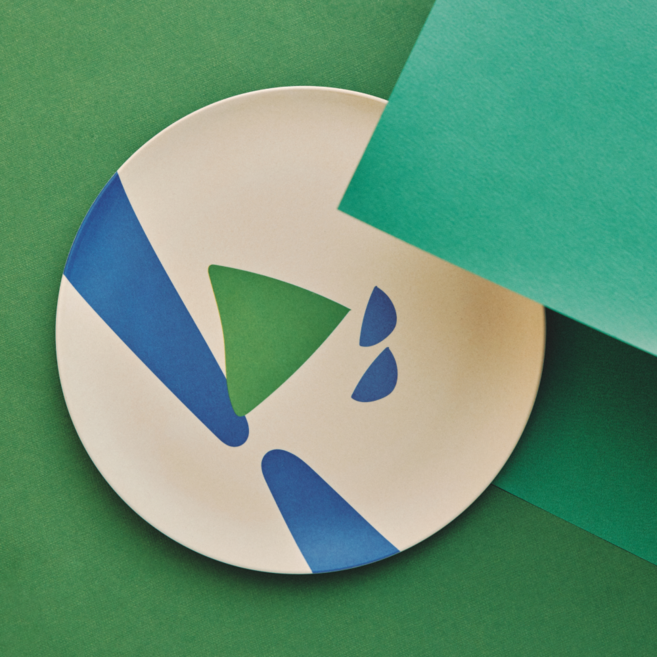 펌킨토스트 블루스플래쉬 뱀부 앞접시 예쁜 접시 가벼운 접시 홈카페 집들이 선물 1개