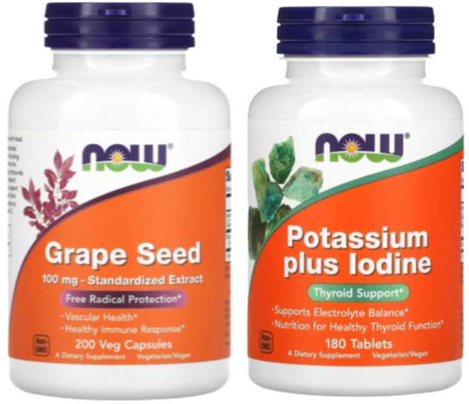 나우푸드 OPC칼륨 포도씨추출물 포타슘 6개월분 폴리페놀 요오드 함유, 1개