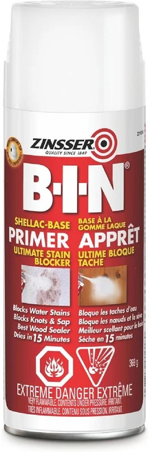 Zinsser BIN 셸락 베이스 프라이머 실러 화이트 369g, 1개 - 쿠팡