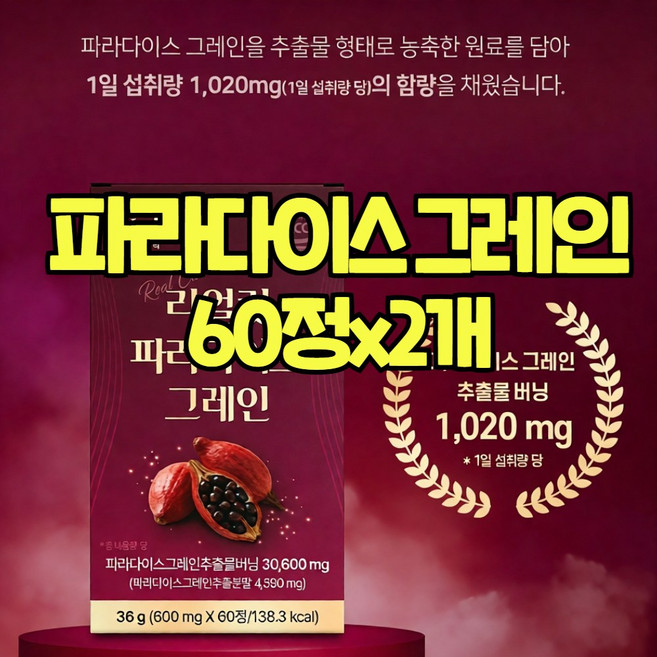 파라다이스그레인 버닝 그래인 데이 뉴 일리 C3G 리얼 컷 파라돌 진저돌 생강 양배추 추출분말 효능 식약처 인정 해썹, 2개