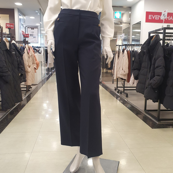 샤트렌 간절기 정장 바지 여유가 있는 핏 스트레치가 있어 착용시 편안하며 고급스러운 단추가 포인트 봄 가을 정장 팬츠(마지막 최종 할인가)