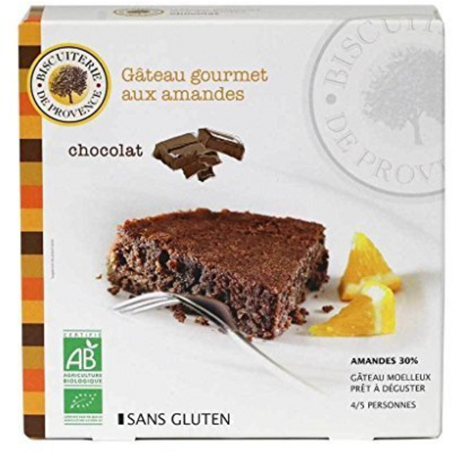 비스퀴트리 드 프로방스 유기농 초콜릿 아몬드 케이크 ( 프 Biscuiterie De Provence Organic Chocolate Almond Cake (Gluten-Fre, 1개, 225g