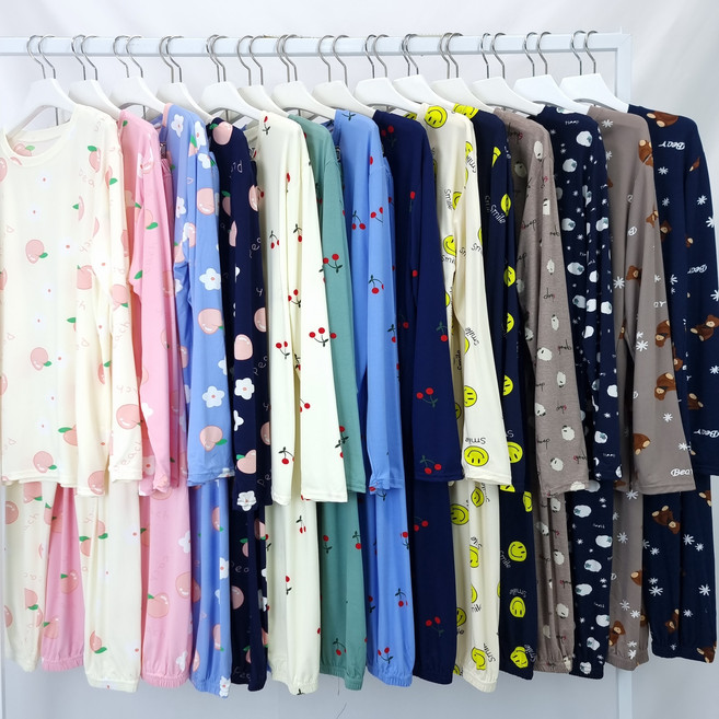 [무배+컬러 가능]복숭아 부들 촉촉 피치 긴팔 간절기 조거 잠옷세트 8종