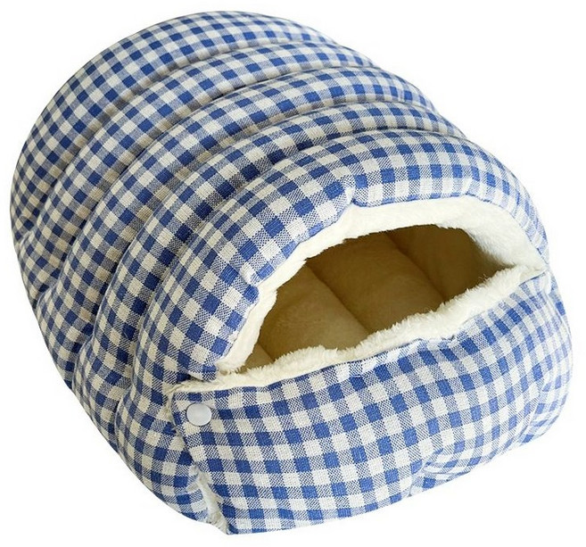 고양이 강아지 집 실내 작은 블루 보온 동물 침낭 겨울, 1개