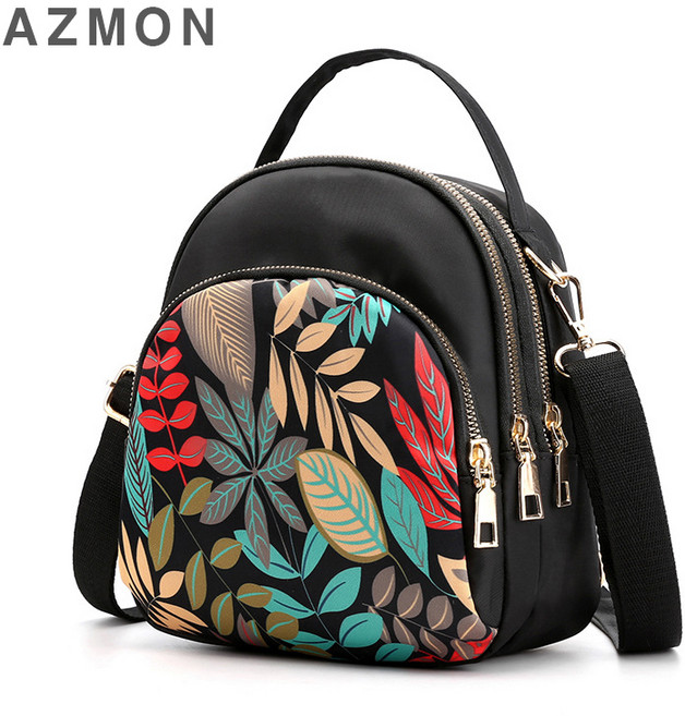 AZMON 미니 옥스퍼드 멀티 크로스백 블랙 6종 숄더백 18cm x 12cm x 11cm