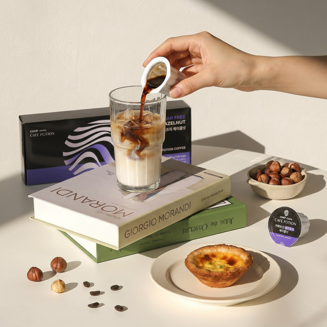 코엔에프 카페포션 슈가프리 헤이즐넛 캡슐커피, 25g, 12개입, 1박스