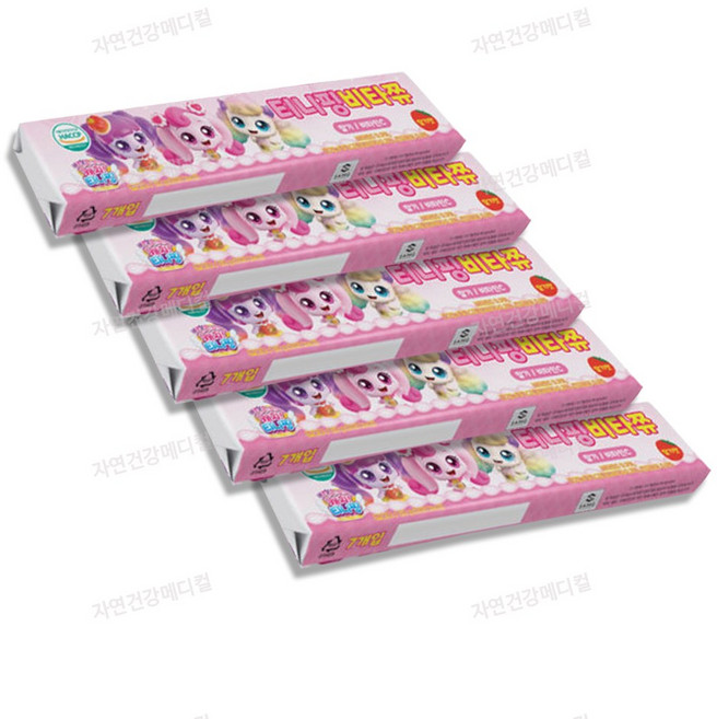 새콤달콤 캐치티니핑 비타쮸 딸기맛, 5개, 28g