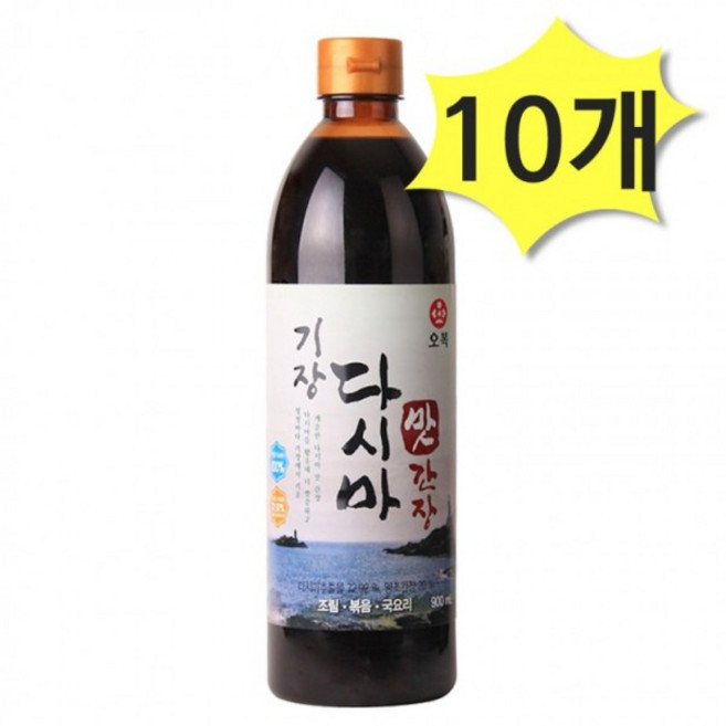 깊고 맛있는 기장 다시마 맛 간장 900ml X 10개 조림볶음용 요리 초보 추천, 500ml