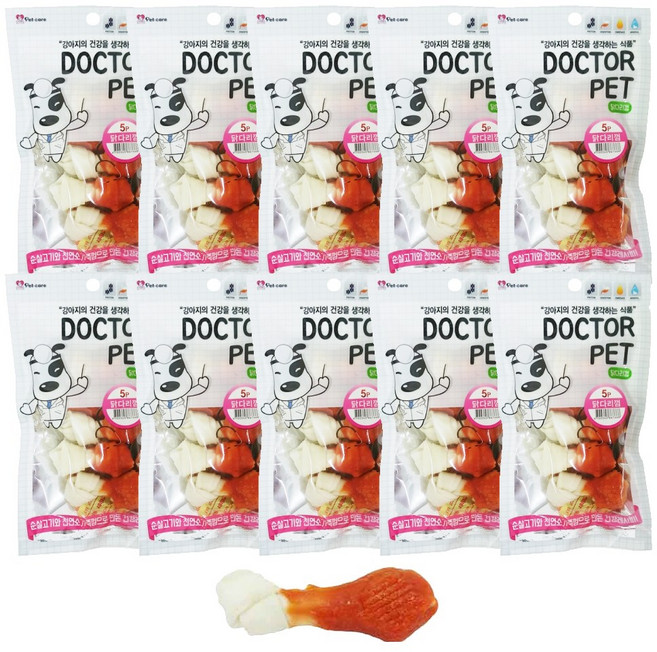 닥터펫 강아지 닭다리껌 5p, 60g, 20개