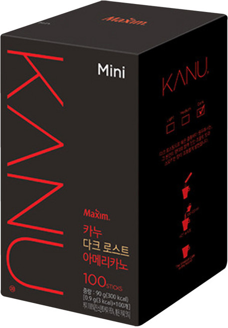 동서식품 카누 다크 로스트 아메리카노 미니, 1개, 100개입, 900mg