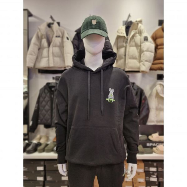 라이프워크 남녀공용 스몰 라독 후드 티셔츠 블랙 LW235HD097