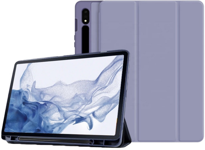 갤럭시탭 S펜수납 북커버 케이스 SM-X700 X706N X800 X806N X906 X906N 삼성 케이스나라, 라벤더