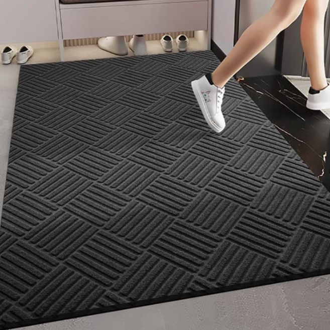 리빙딜 업소용 출입구 바닥 물세탁 웰컴 현관 미끄럼방지 어서오십시오 도어매트 우천매트, 1개, Grey(회색)