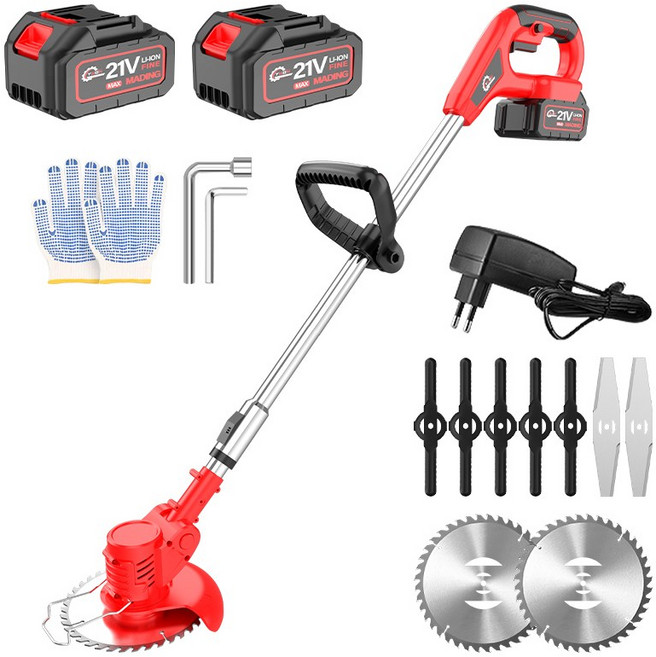 YUON 21V 독일기술 초강력 충전식 무선 예초기 초경량 전기 전동 제초기, 1개