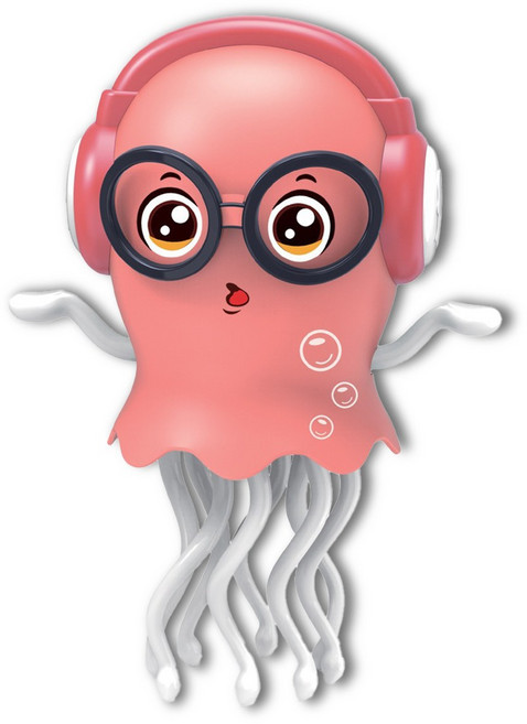 KC인증 LED 댄싱 해파리 로봇 젤리피쉬 문어 피규어 모형, 핑크, 1개