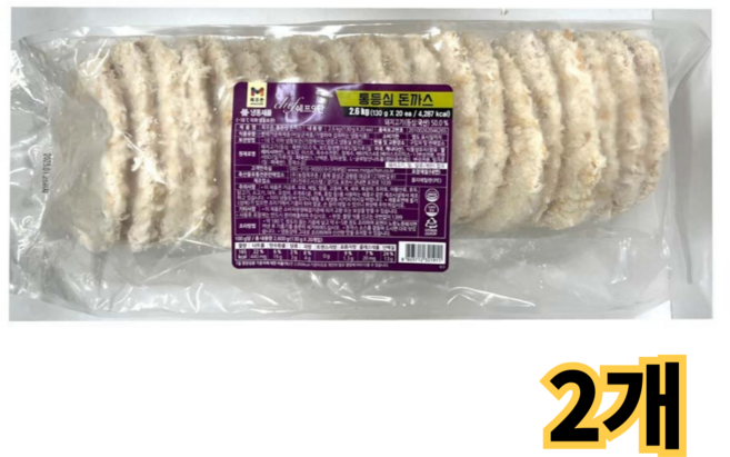 목우촌 쉐프9단 통등심돈까스 2.6kg(130gx20개입)x2개 무료배송/냉동 대용량 급식 반찬 도시락, 2개, 2.6kg